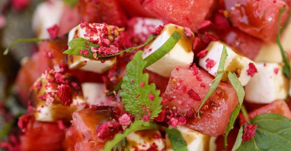 Feta sajt és görögdinnye mentával